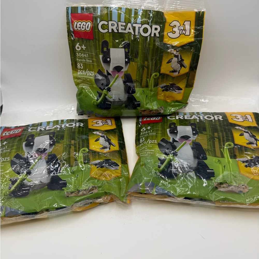 3 Sets LEGO Creator 3-in-1 Panda Bear 30641 Building Toy